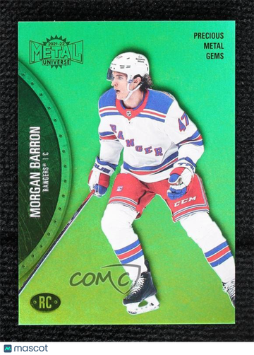 2021-22 Skybox Metal Universe Morgan Barron #168 Precious Metal Gems Green 007/100 Parallel/Variety Rookie Base Set