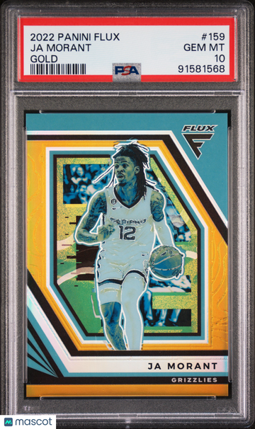 2022 Panini Flux Ja Morant #159 Gold PSA 10