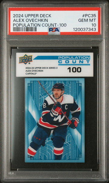 2024 Upper Deck Population Count 1000 100 Alex Ovechkin #PC35 /100 PSA 10