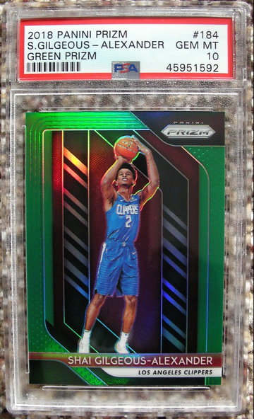 Shai Gilgeous-Alexander 2018 Prizm #164 Green Prizm PSA 10