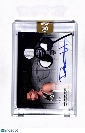 2026 Topps 3 Dylan Harper #RPH-DH Triple Patch Memorabilia 15/15 Auto