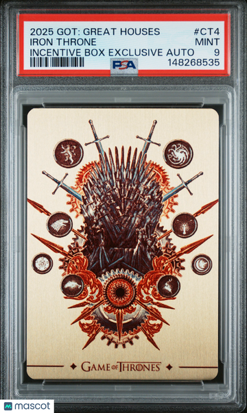2025 Rittenhouse Game Of Thrones The Great Houses Incentive Box Iron Throne 06/75 #CT4 PSA 9