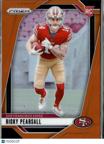 Ricky Pearsall 2024 Panini Prizm RC Orange /249 San Francisco 49ers