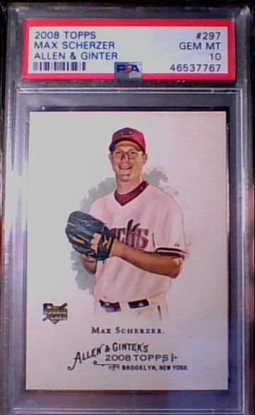 2008 Topps Max Scherzer Allen&Ginter
