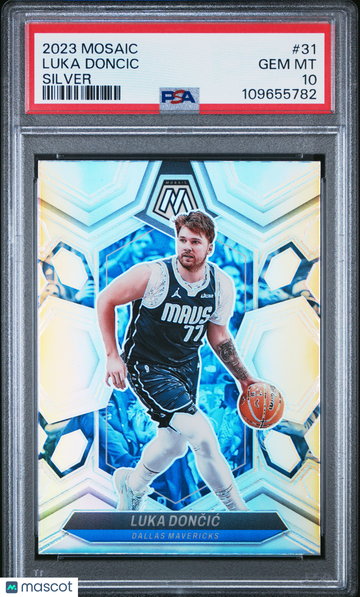 2023 Panini Mosaic Luka Doncic #31 Silver PSA 10