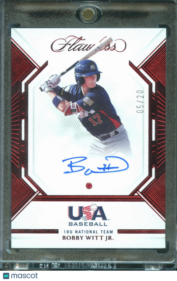 2023 Panini Flawless Baseball Bobby Witt Jr. #GSR-BW Ruby /20 Ruby Gem