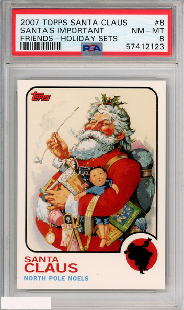 2007 TOPPS SANTA CLAUS SANTAS IMPORTANT #8 FRIENDS-HOLIDAY SETS PSA 8 NM-MT