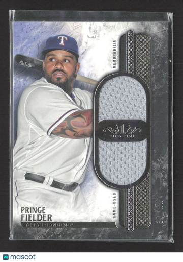 2016 Topps Tier One Prince Fielder #T1DR-PF Tier One Dual Relic 37/50 Game-Used Memorabilia