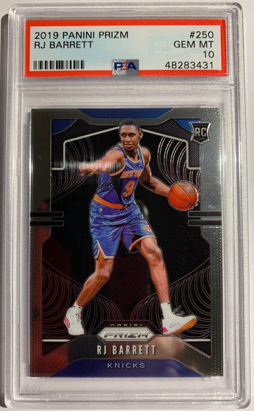 2019-20 Panini Prizm RJ Barrett base PSA 10