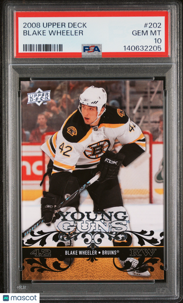 2008-09 Upper Deck Blake Wheeler #202 Young Guns Rookie PSA 10