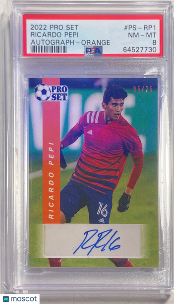2022 Leaf Pro Set Autographs Ricardo Pepi #PS-RP1 Orange PSA 8