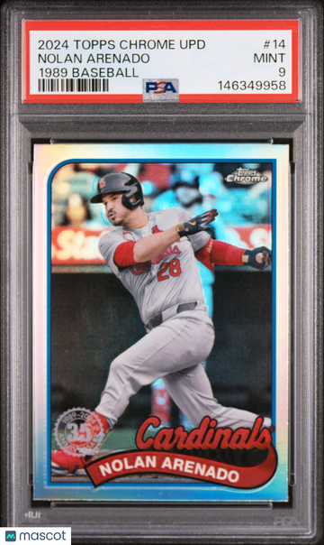 2024 Topps Chrome Update 1989 Topps Baseball Nolan Arenado #14 PSA 9