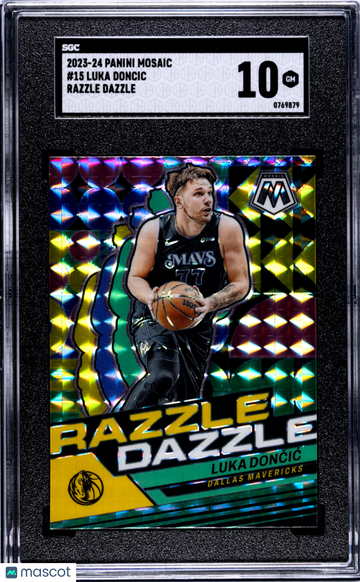 2023 Panini Mosaic Luka Doncic #15 Razzle Dazzle SGC 10