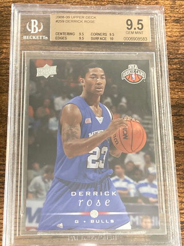 2008-09 Upper Deck #259 Derrick Rose RC BGS 9.5 gem mint