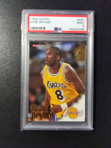 1996 Hoops #281 KOBE BRYANT  PSA 9