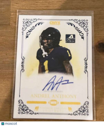 2022 Onyx Vintage College Football - Blue Signature Autographs Andrel Anthony #CAAA