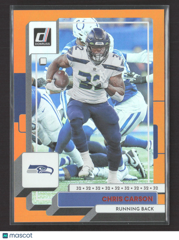 2022 Panini Donruss Football Chris Carson #33 Orange 19/32