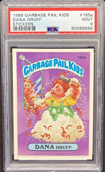 1986 Topps Garbage Pail Kids #165a Dana Druff * PSA 9 MINT * OS4 Series 4