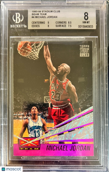 1993-94 Stadium Club Beam Team Michael Jordan #4 BGS 8