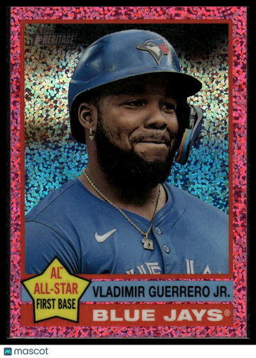 2025 Topps Heritage Vladimir Guerrero Jr. #165 Chrome Pink Sparkle Refractor