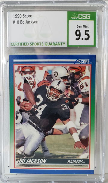1990 Score Bo Jackson #10 CSG 9.5