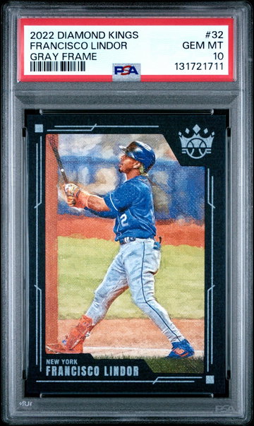 2022 Panini Diamond Kings Gray Frame Francisco Lindor #32 PSA 10
