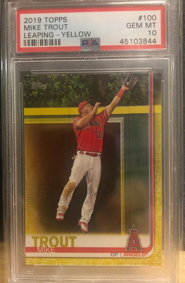 2019 Topps Mike Trout Walgreens Yellow PSA 10