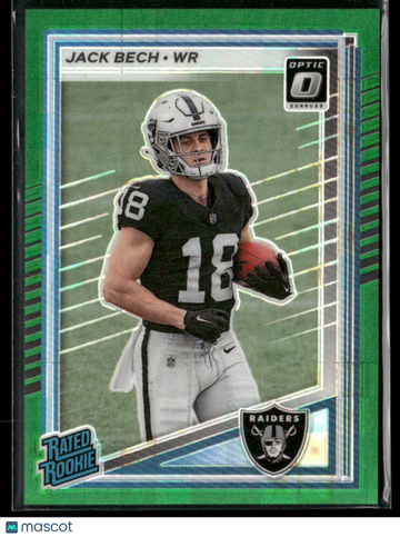 2025 Panini Donruss Jack Bech #320 Optic Green Pandora /25 Rated Rookie