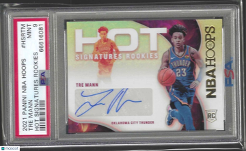 2021 Panini NBA Hoops Hot Signatures Rookies Tre Mann #HSRTM PSA 9