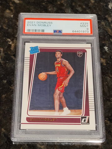 2021 Panini Donruss Evan Mobley RATED ROOKIE RC #225 PSA 9 Mint