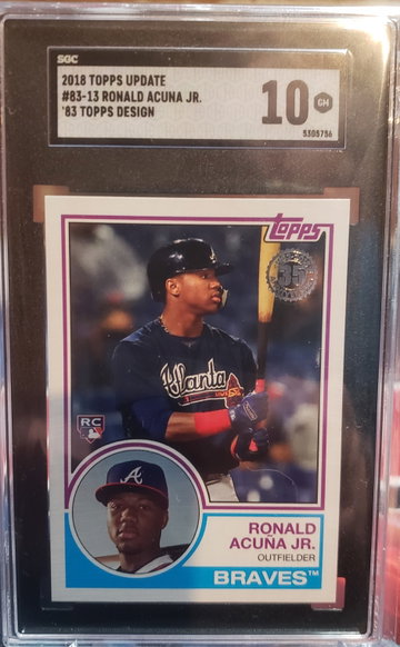 2018 Topps Update Ronald Acuna 83 Topps Design