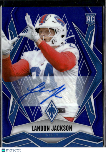Landon Jackson 2025 Panini Phoenix RC Auto Blue Buffalo Bills
