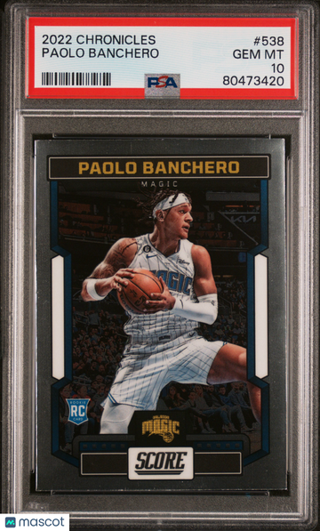 2022 Panini Chronicles Paolo Banchero #538 PSA 10