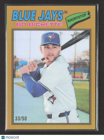 2026 Topps Heritage Bo Bichette #122 Gold /50