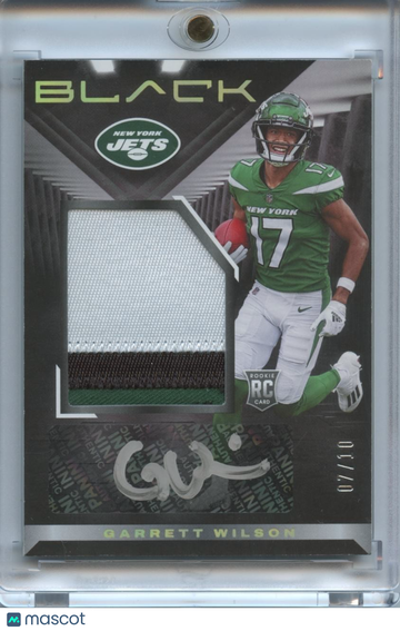 2022 Panini Black Garrett Wilson Patch Rookie Panini Authentic