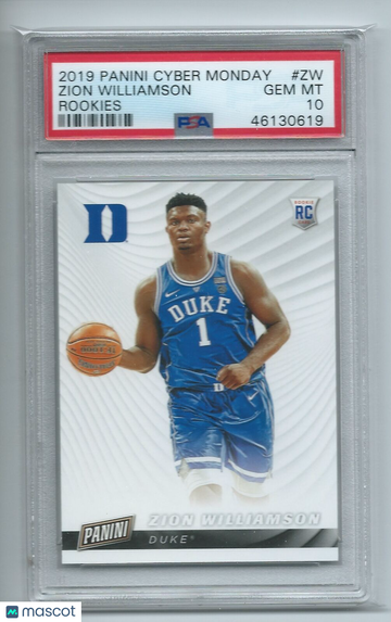 2019 Panini Cyber Monday Rookies Zion Williamson #ZW PSA 10