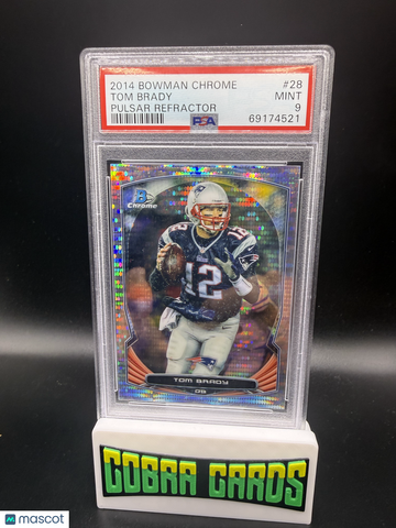 2014 Bowman Chrome Tom Brady #28 Pulsar Refractor PSA 9