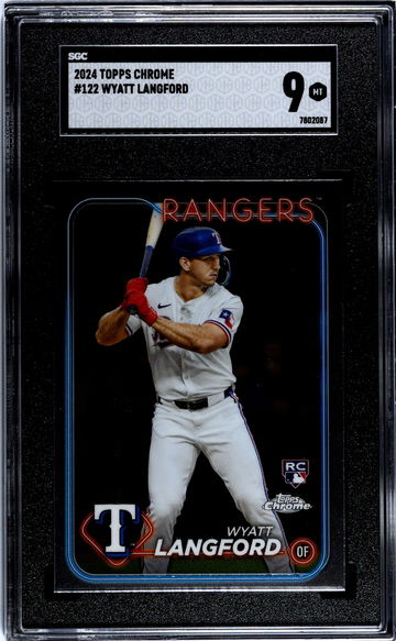 2024 Topps Chrome Wyatt Langford #122 RC SGC 9