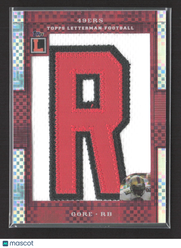 2008 Topps Letterman Football Frank Gore #LP-FG /3 Letterman Patch