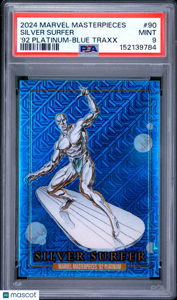 2024 Upper Deck Marvel Masterpieces '92 Platinum Silver Surfer #90 PSA 9