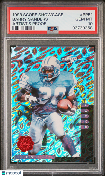 1998 Score Showcase Artist's Proof Barry Sanders #PP51 PSA 10