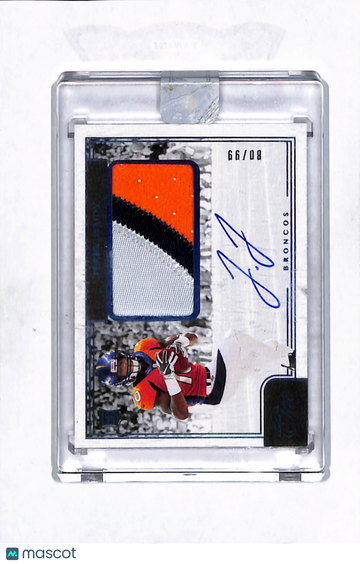 2021 Panini One Football Jerry Jeudy #8 Patch Memorabilia Auto