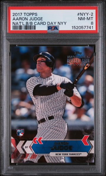 2017 Topps National Baseball Card Day Yankees Aaron Judge #NYY2 PSA 8