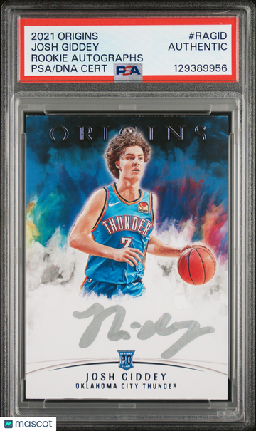 2021 Panini Origins Rookie Autographs Josh Giddey #RAGID SILVER INK ROOKIE AUTO RC PSA AUTHENTIC PSA A Auto A