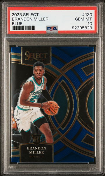 2023 PANINI SELECT BRANDON MILLER BLUE PREMIER #130 RC ROOKIE PSA 10