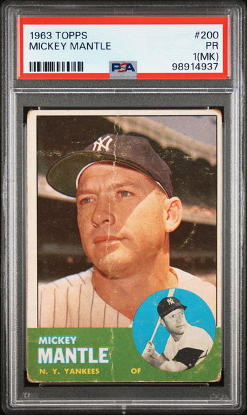 1963 Topps Mickey Mantle #200 PSA 1