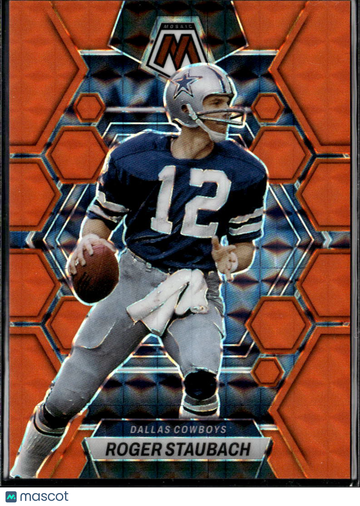 2023 Panini Mosaic Roger Staubach #63 Orange Prizm /25