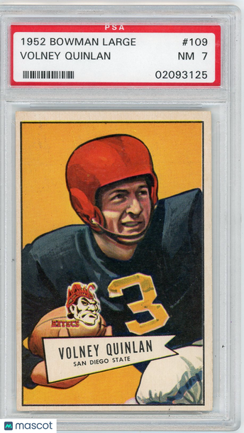 1952 Bowman Large Volney Quinlan #109 PSA 7