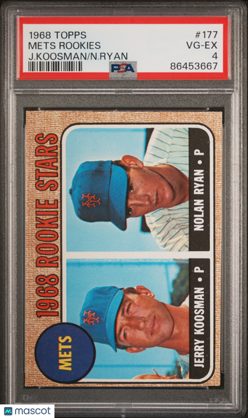 1968 Topps Mets Rookies #177 J. Koosman N. Ryan PSA 4