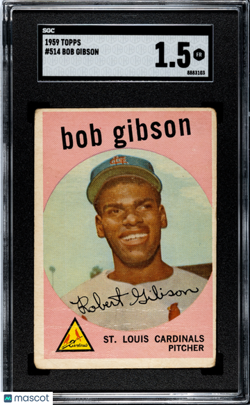 1959 Topps Bob Gibson #514 SGC 1.5